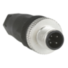 Connector Straight male M12 4 pins PG7 3A 125VAC 150 VDC